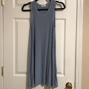 Blue and white stripped dress